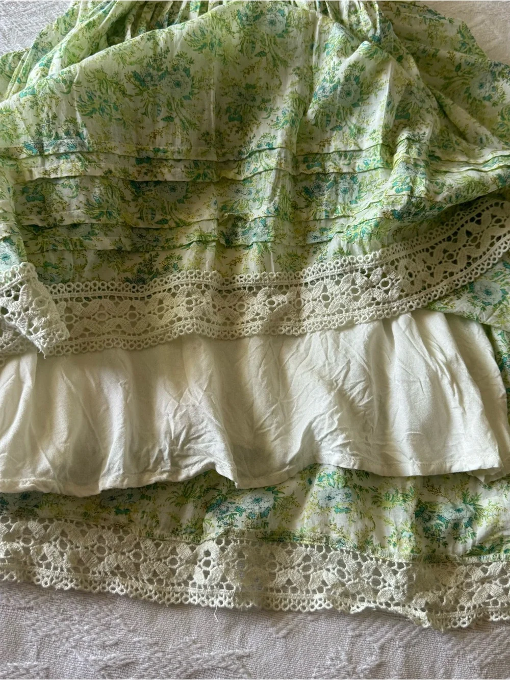 Free People S Floral Smocked Mini Dress Cottagecore Fairy Retro Prairie Coquette